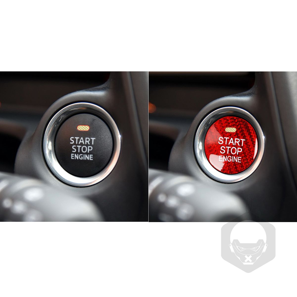 Carbon Fibre Protector Car Engine Start Stop Switch Button