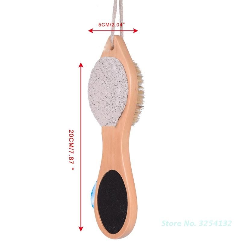 1pcs 4 In 1 Foot File Brush Double Sided Callus Remover Dead Skin Crack Exfoliator Rasp Scrubber Pumice Stone Pedicure Tool