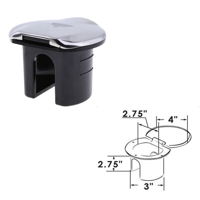 RV Boat Marine Recessed Shower Kit 316 Stainless Steel LidCup