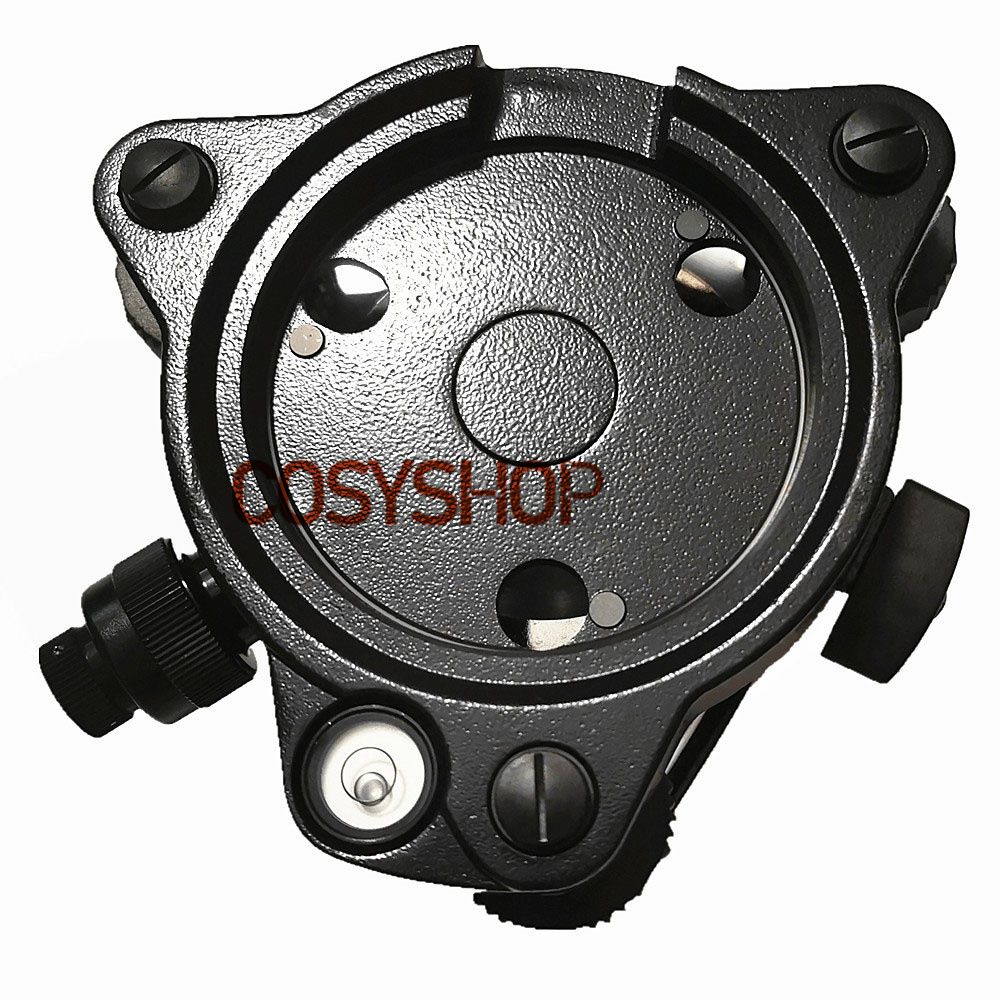 Black Tribrach With Optical Plummet & GPS Tribrach Adapter Carrier With 5/8"x11 Mount Rotate Screw For Total Station GPS GNSS-Tribrach And Adapter