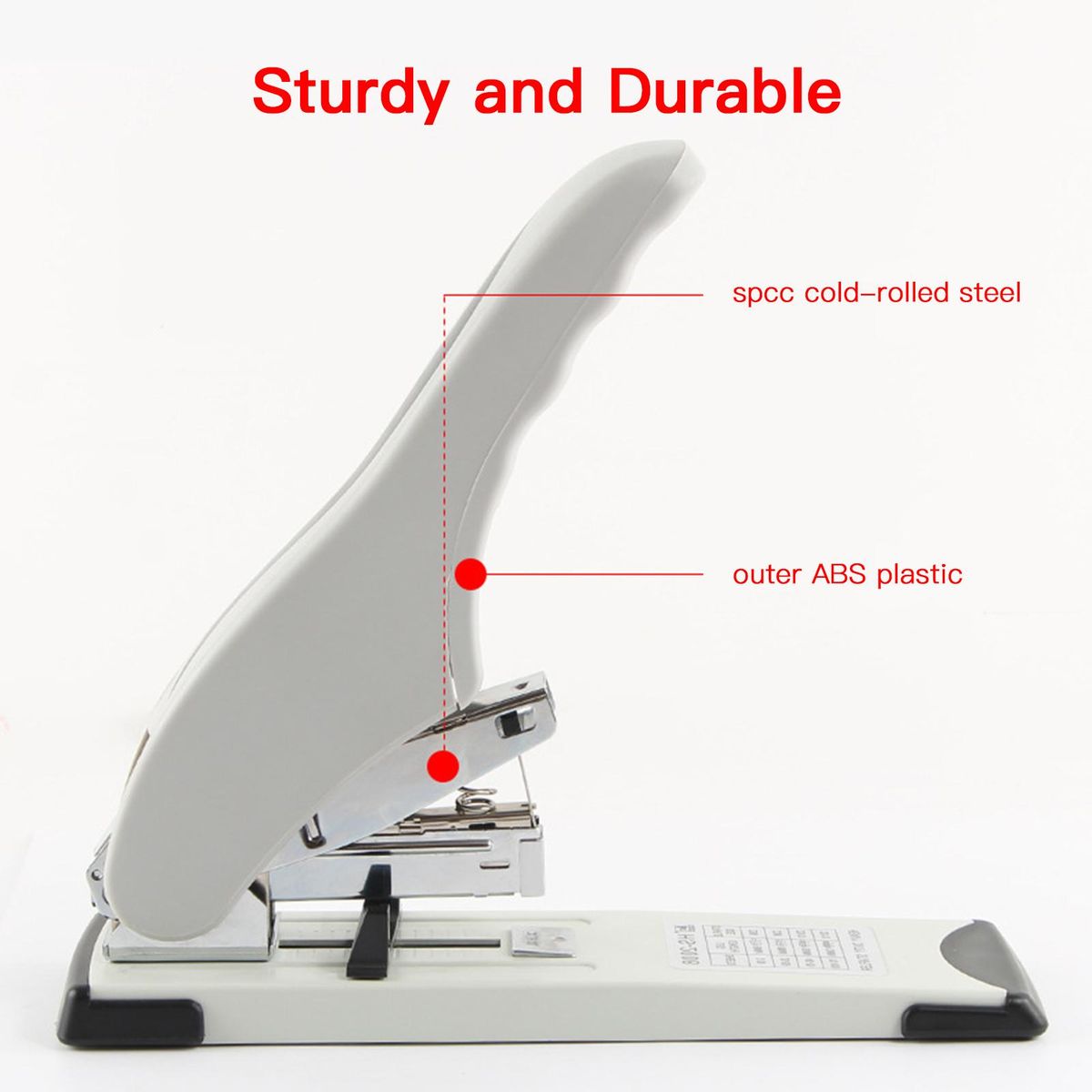 Heavy Duty Stapler 100 Sheet Capacity Durable Desktop Stapler Reduced Effort Paper Binding Stapling Machine for Home Office School Stationery Supplies