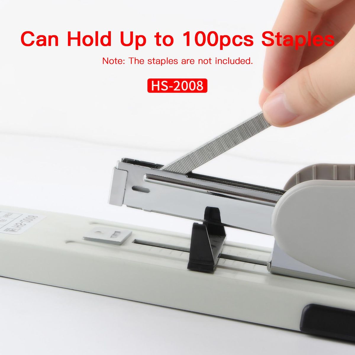 Heavy Duty Stapler 100 Sheet Capacity Durable Desktop Stapler Reduced Effort Paper Binding Stapling Machine for Home Office School Stationery Supplies