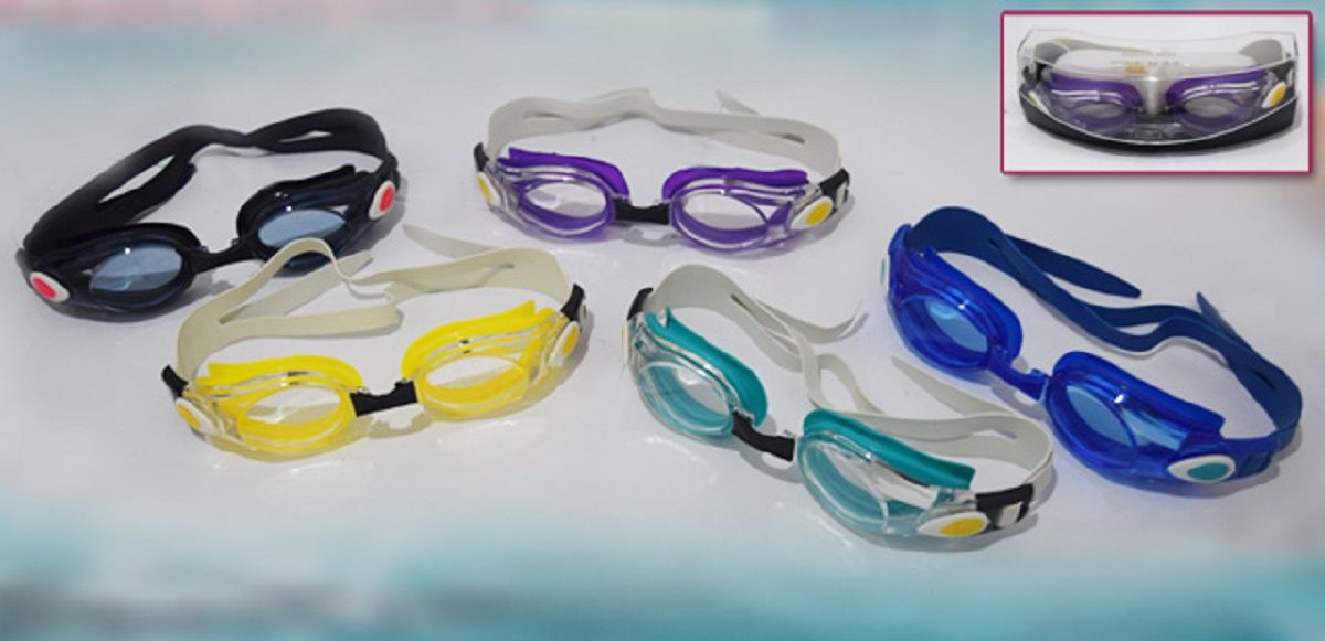 2 Pcs-Mixed Colour- Anti-fog UV Protection Swim Googles