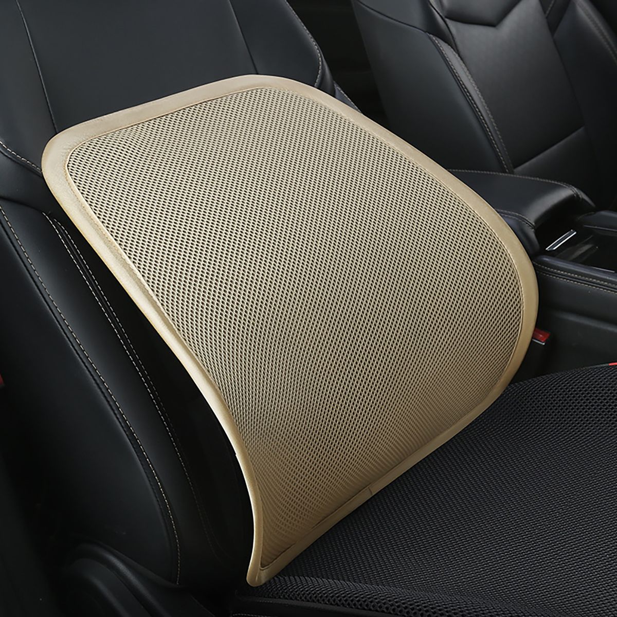 Chair Back Pad Lumbar Backrest Cushion Pad Beige
