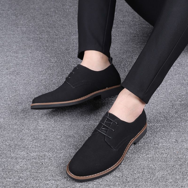 Formal Shoes For Men Suede Leather Shoes Business Wedding Footwear