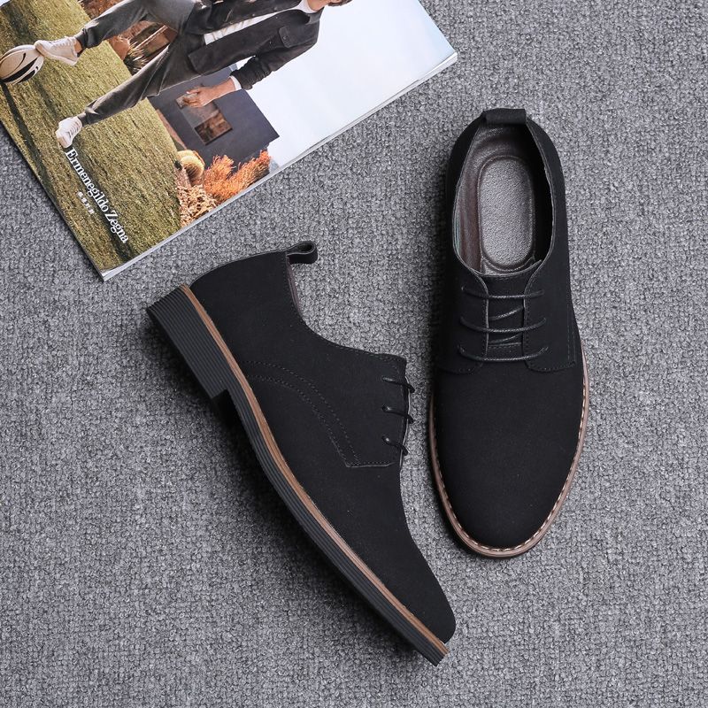 Formal Shoes For Men Suede Leather Shoes Business Wedding Footwear