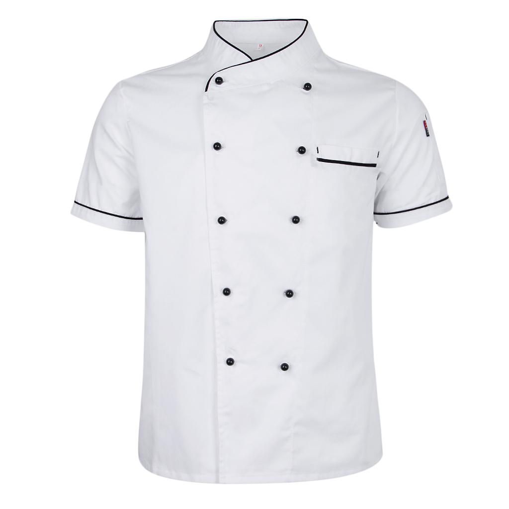 Summer Breathable Chef Jacket Coat Kitchen 2XL White