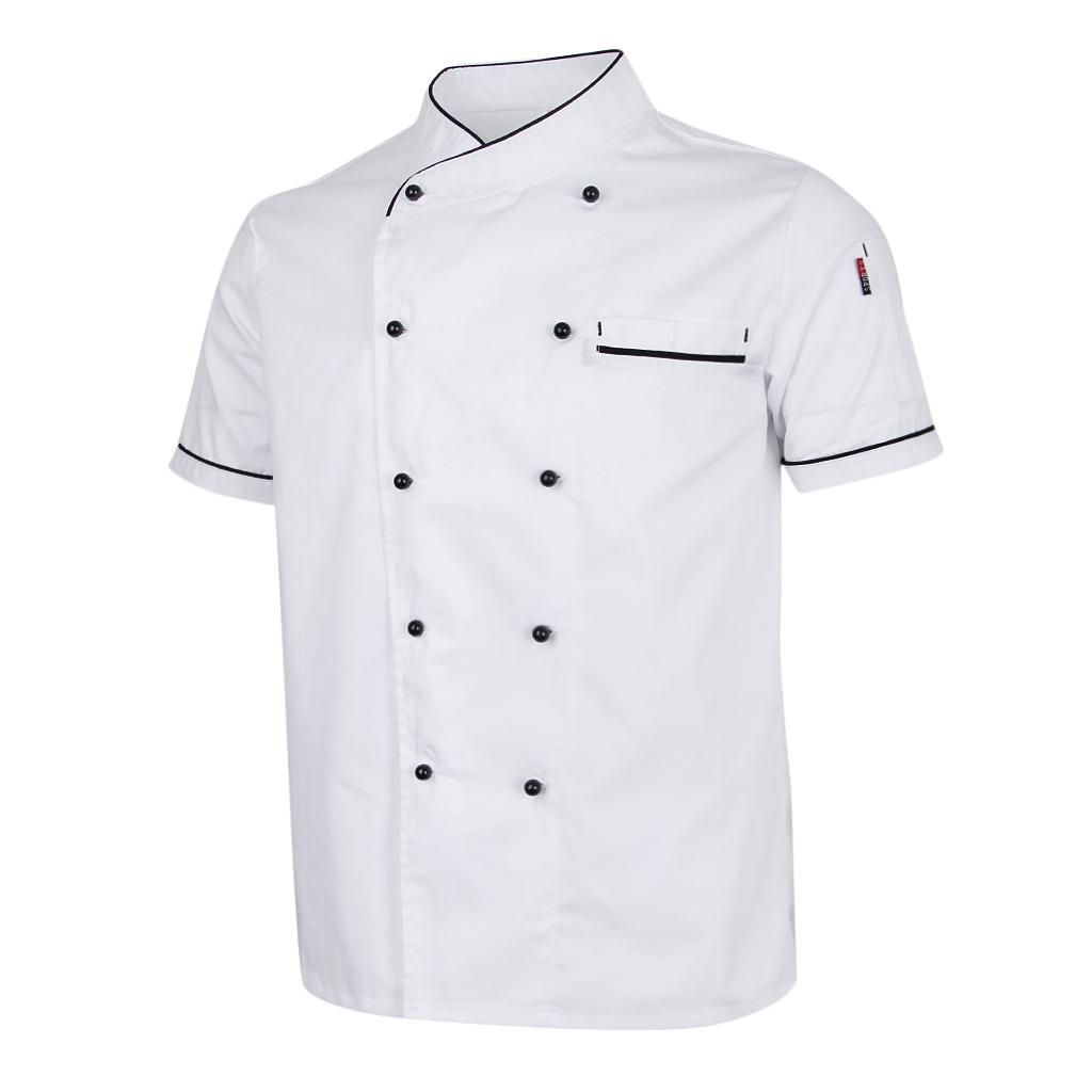 Summer Breathable Chef Jacket Coat Kitchen 2XL White