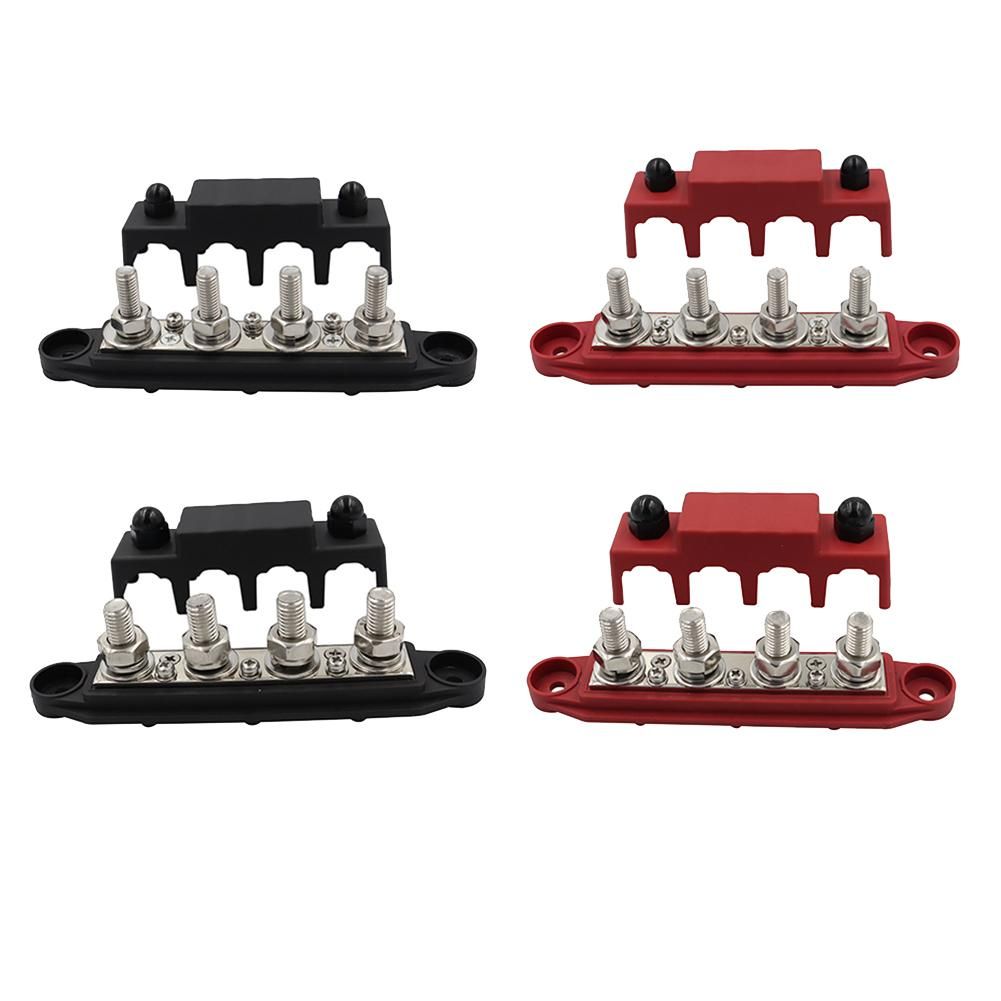 4Pcs M8+M10 250A 4 Post Terminal Studs Busbar Power