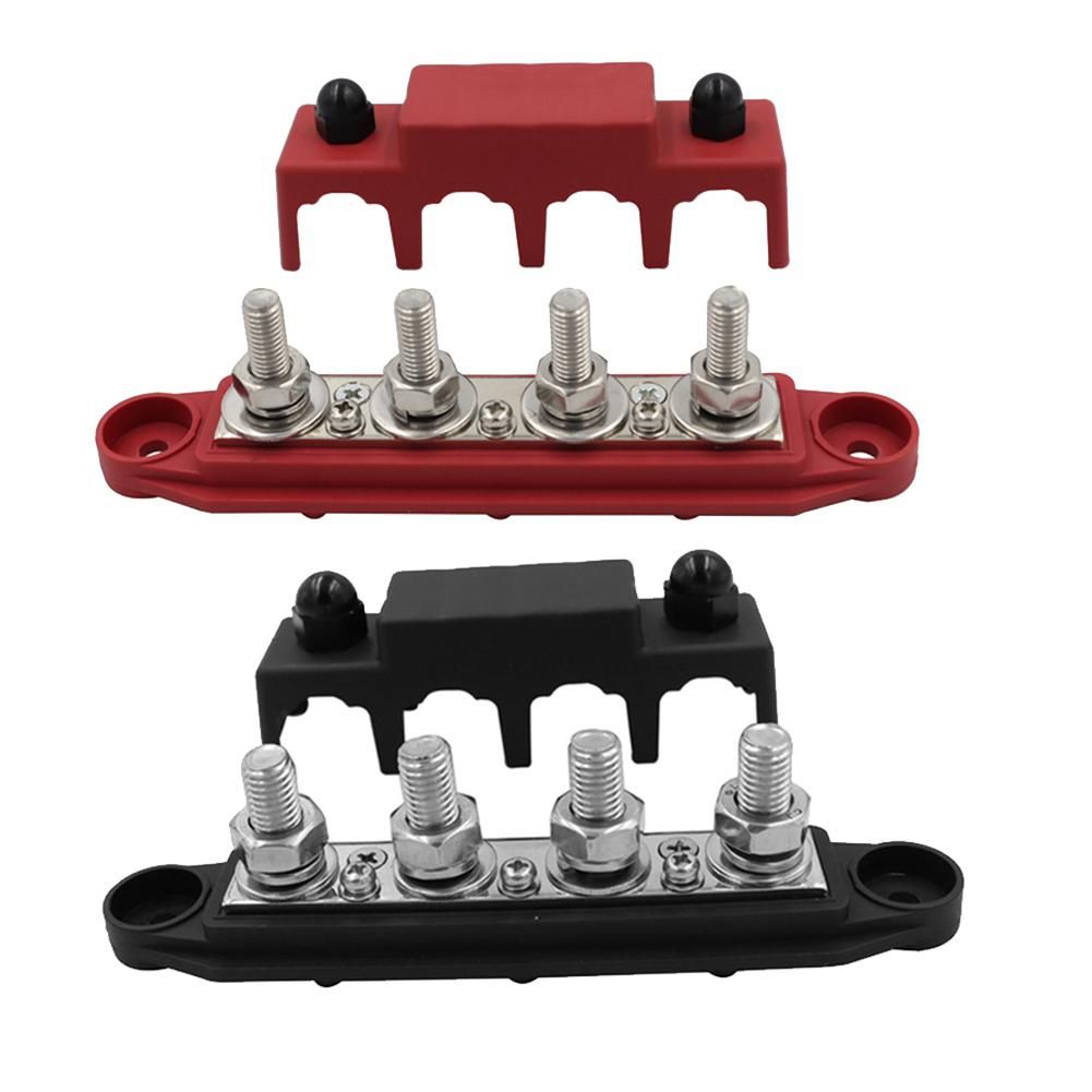 4Pcs M8+M10 250A 4 Post Terminal Studs Busbar Power