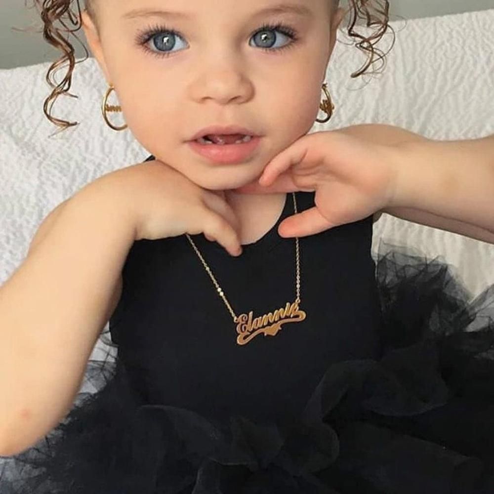 2022 Stainless Steel Baby Jewelry Custom Name Necklace Customized Necklace Name Girls Necklace For Children Women Necklace