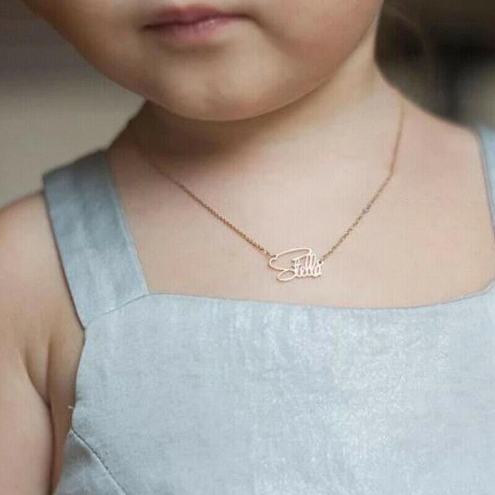 2022 Stainless Steel Baby Jewelry Custom Name Necklace Customized Necklace Name Girls Necklace For Children Women Necklace
