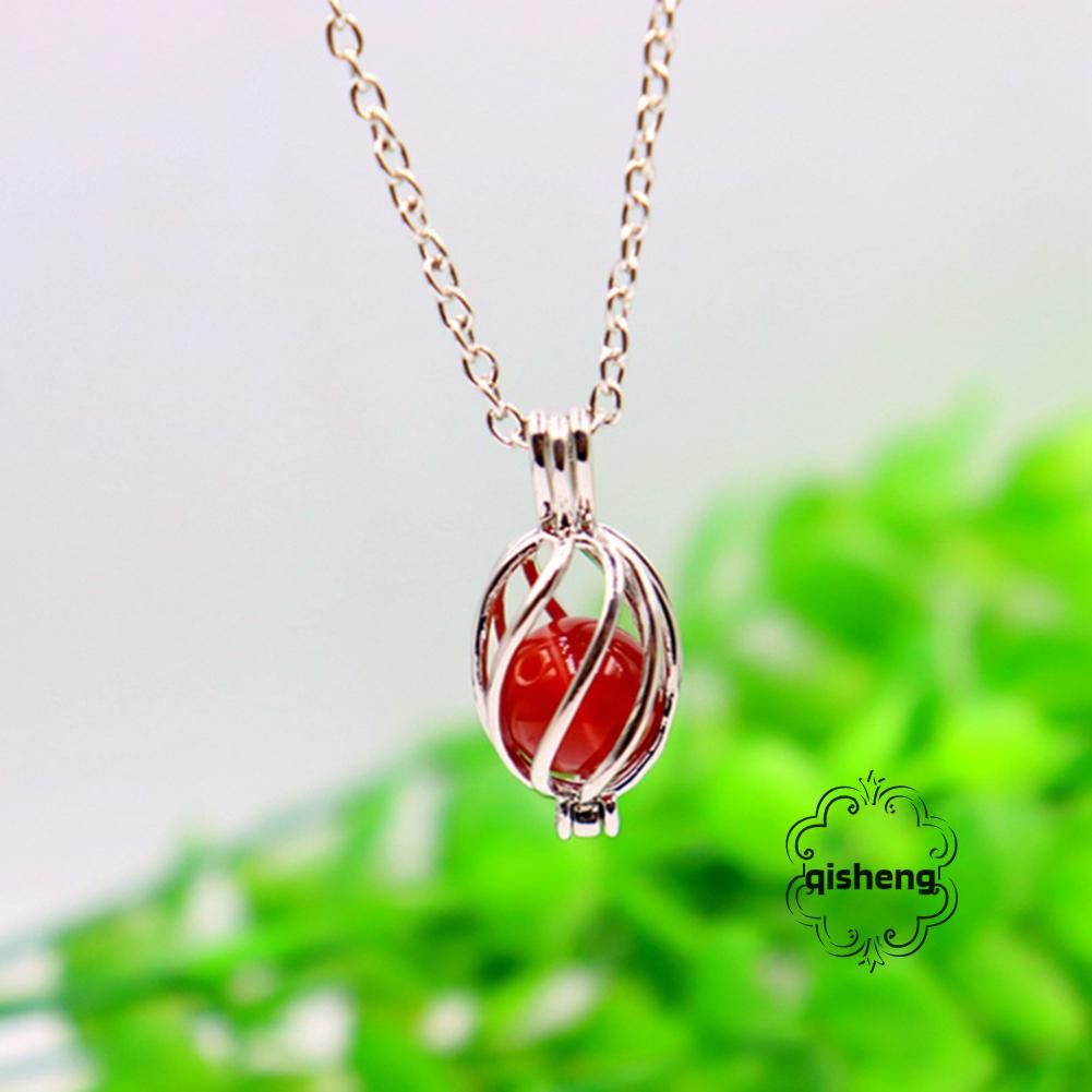 Natural Red Agate Beads Pendant Necklace Personalized