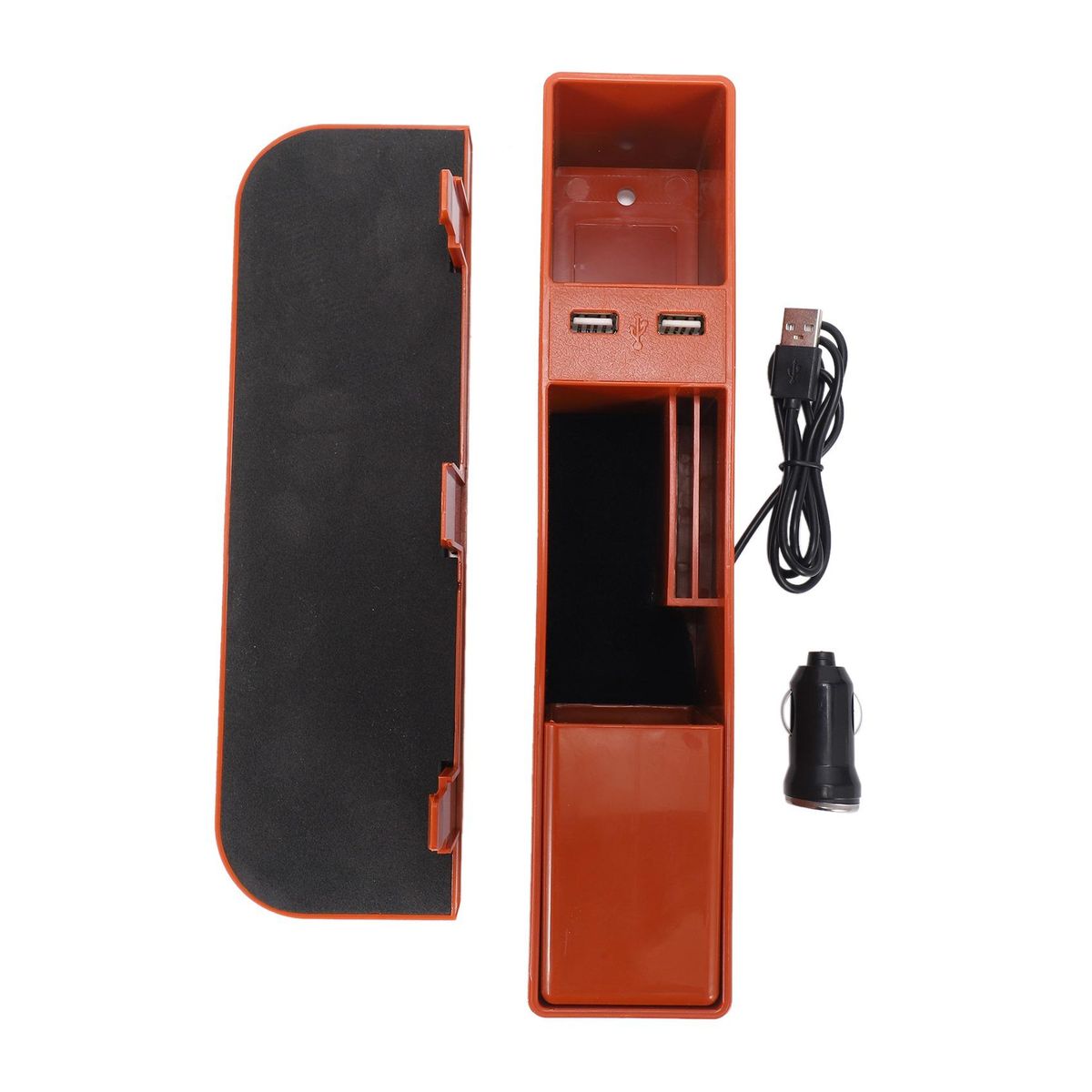 Car Seat Side Pocket,With Coin Holder 2 Usb Ports Gap