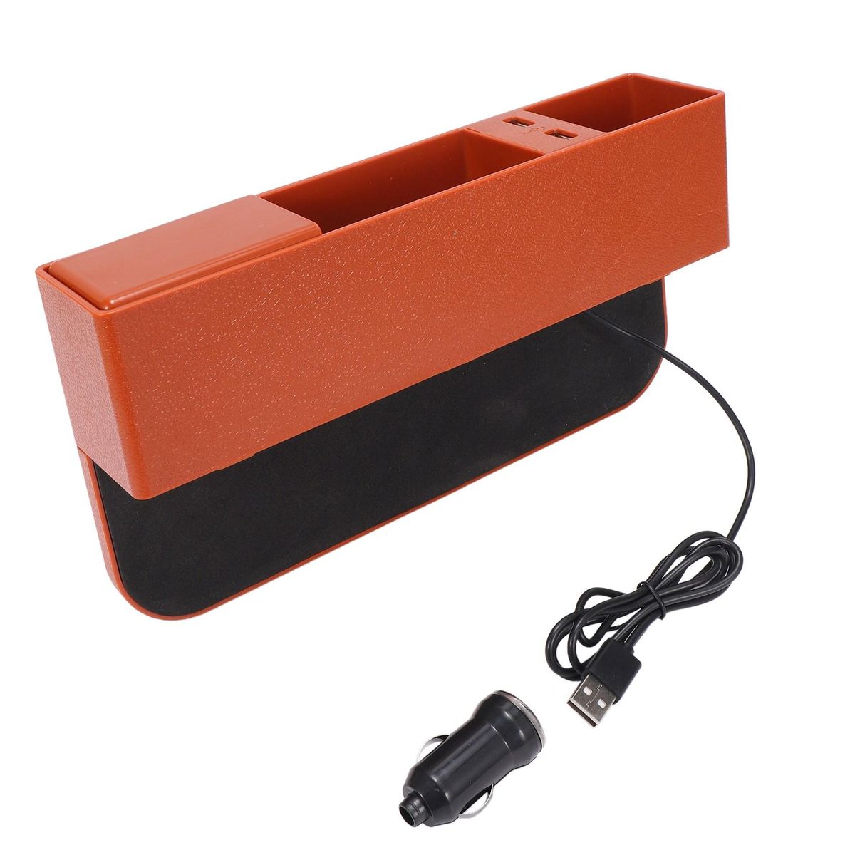 Car Seat Side Pocket,With Coin Holder 2 Usb Ports Gap