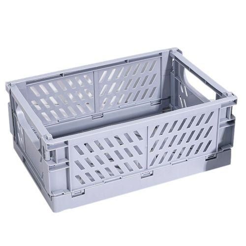 Collapsible Crate Plastic Folding Storage Box Basket