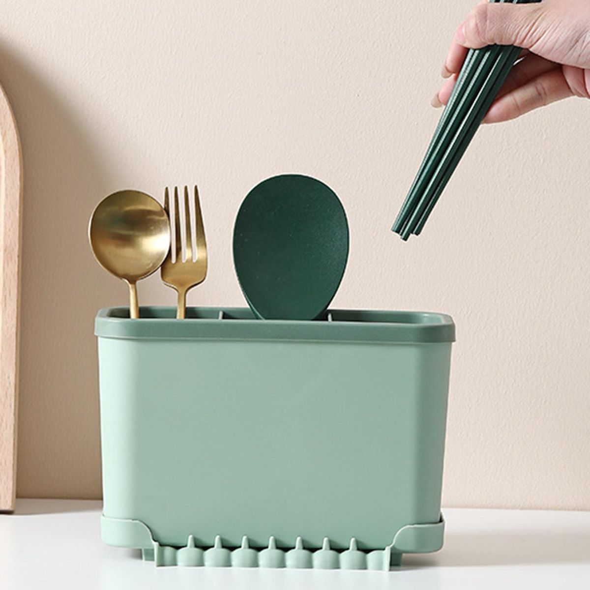 Chopstick Case Spoon Fork Chopstick Organizer Green