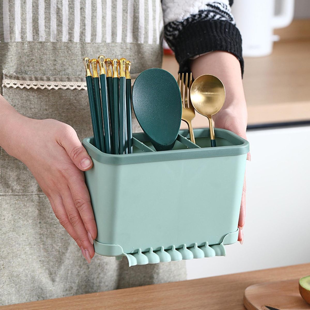 Chopstick Case Spoon Fork Chopstick Organizer Green