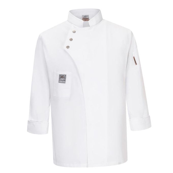 Unisex Chef Jackets Coat Long Sleeves Shirt Kitchen Uniform White XXL
