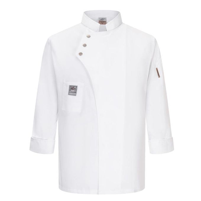Unisex Chef Jackets Coat Long Sleeves Shirt Kitchen Uniform White XXL
