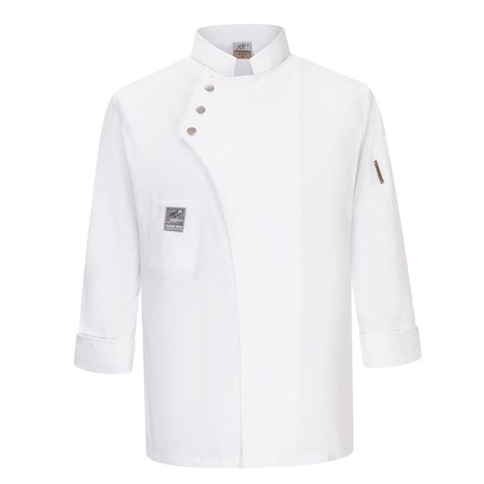 Unisex Chef Jackets Coat Long Sleeves Shirt Kitchen Uniform White XXL