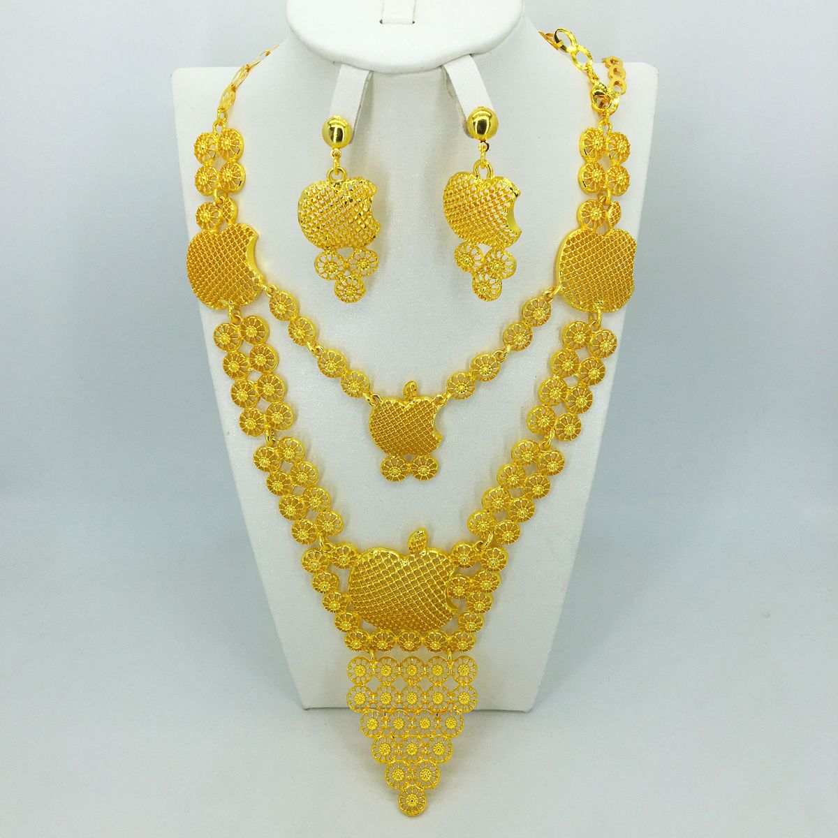 Bridal Long Tassel Necklace Sets For Women Jewelry Sets Dubai Nigeria Crystal Wedding Jewelry Sets