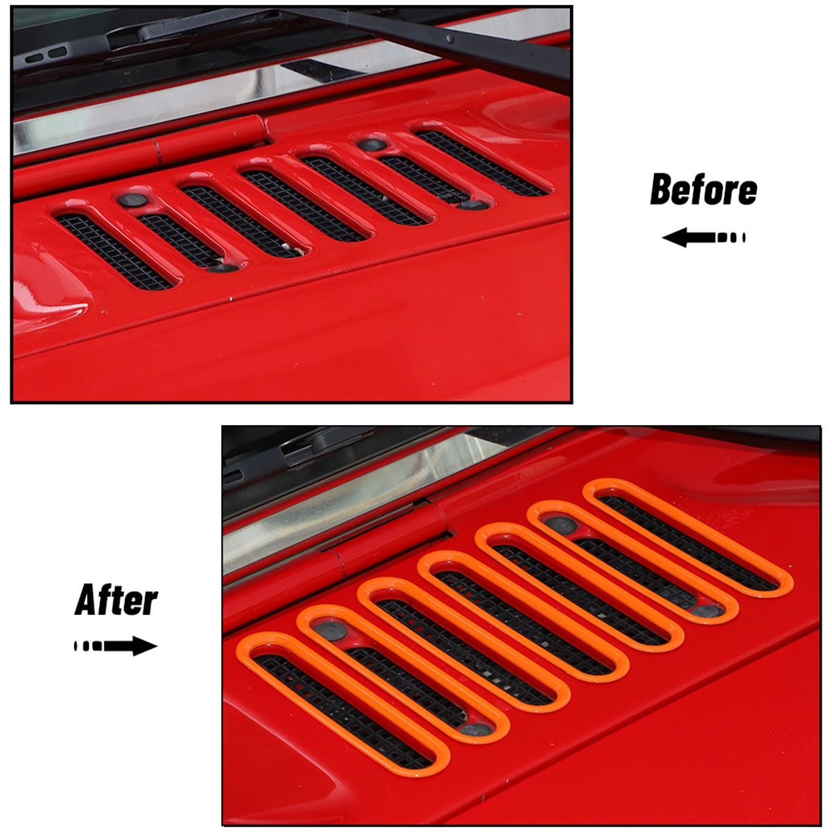 Engine Hood Air Inlet Vent Cover Bezel Trim Exterior