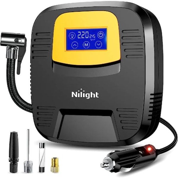 Nilight Tire Inflator Air Compressor Portable Pump For 12V