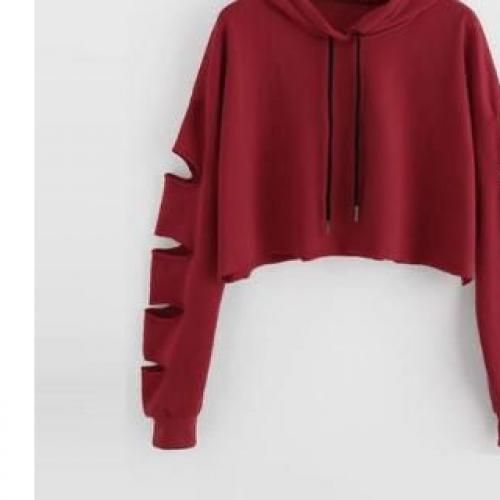 Ripped Wine Hoodie
