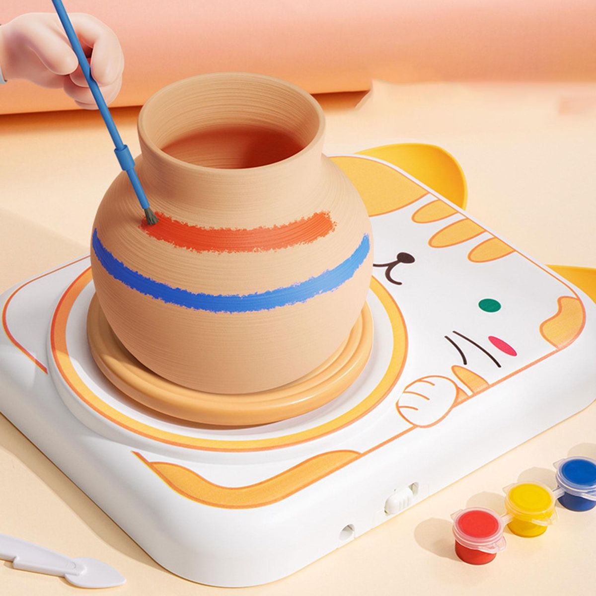 Electric Pottery  Tool, Ceramic Orange Cat