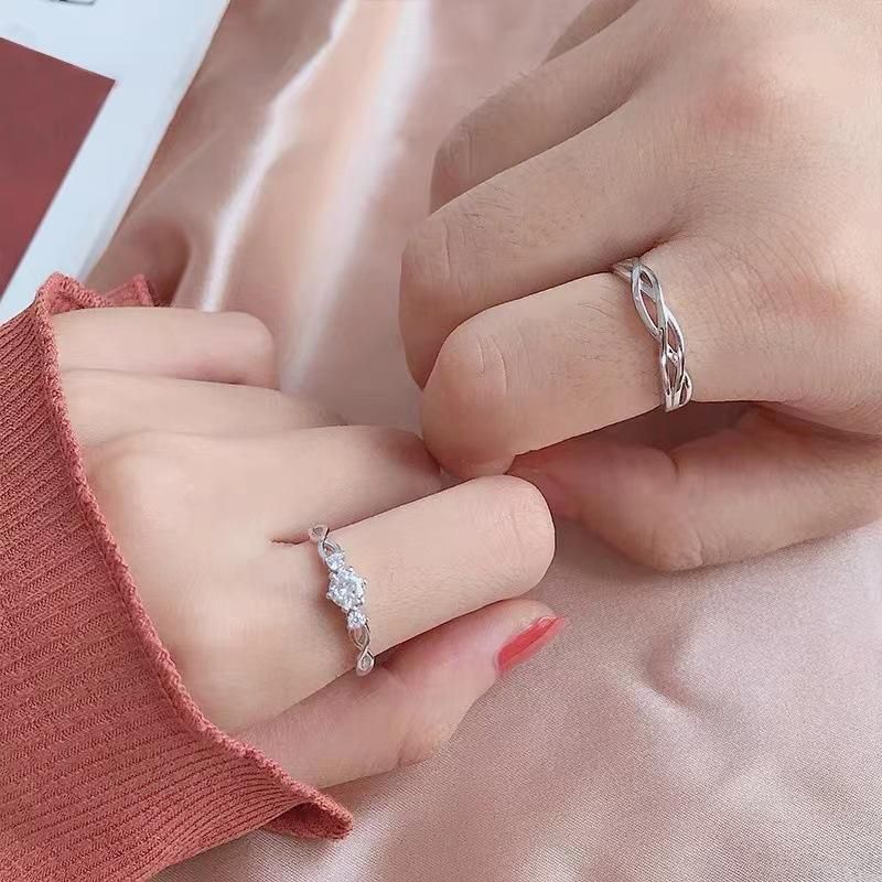 Couple Rings Jewellry 925 Silver 2 PCS
