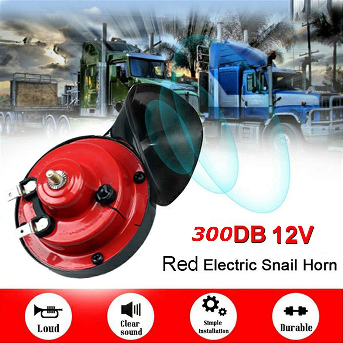 2pcs Super 300 DB Train Horn For Trucks Car Styling 12V