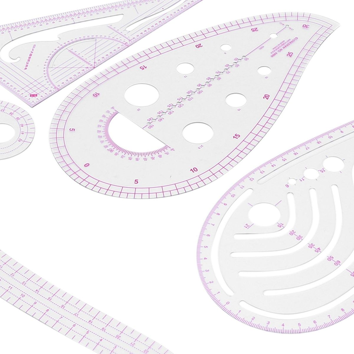 Sewing Ruler Set  4 Pcs - Metric Ruler Set French Curve Pattern Grading Ruler Dressmaking Drawing Drafting Measure Template Tools 4 Style For Designers