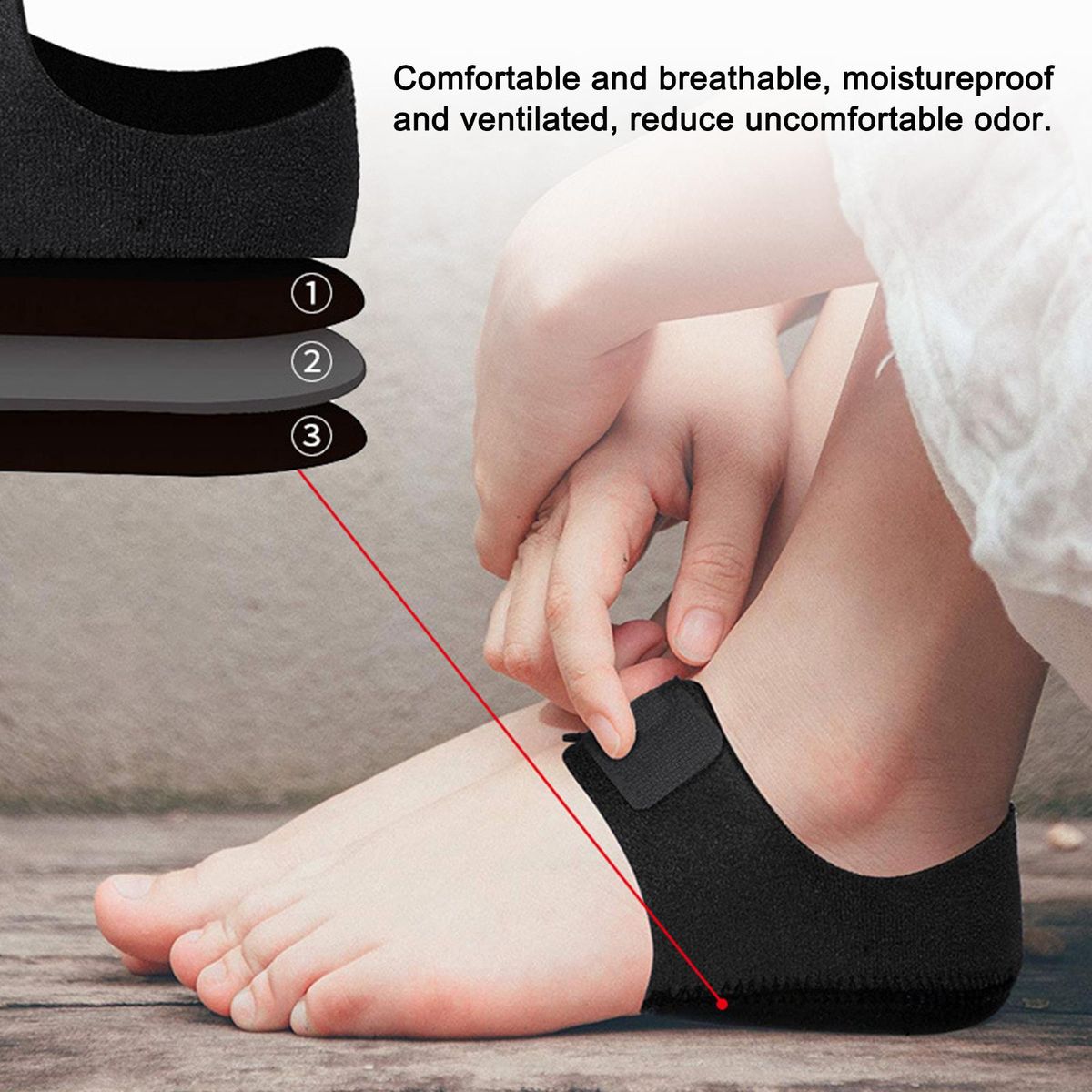 1 Pair Foot Heel Cushions Protectors Plantar Fasciitis Heel Silicone Pads Heel Cushion Inserts Heel Cups Adjustable Breathable Heel Support for Cracked Dry Achilles Heels Heel Pain Relief