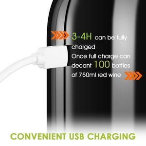 Electric Wine Pourer Wine Aerator Portable Pourer Instant Wine Decanter Dispenser Pump One Touch Automatic USB Rechargeable