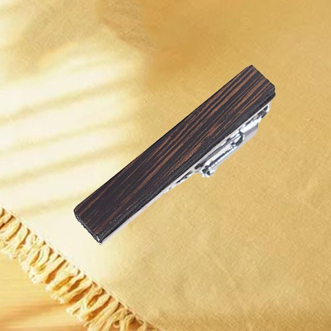 Wood Men Fashion Tie Clips Pinch Necktie Bar Clasps Door Frame