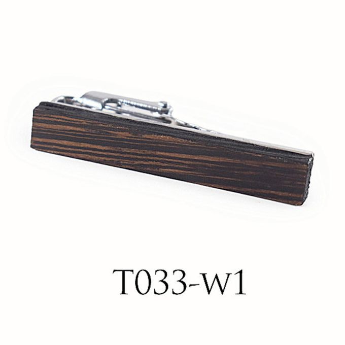 Wood Men Fashion Tie Clips Pinch Necktie Bar Clasps Door Frame
