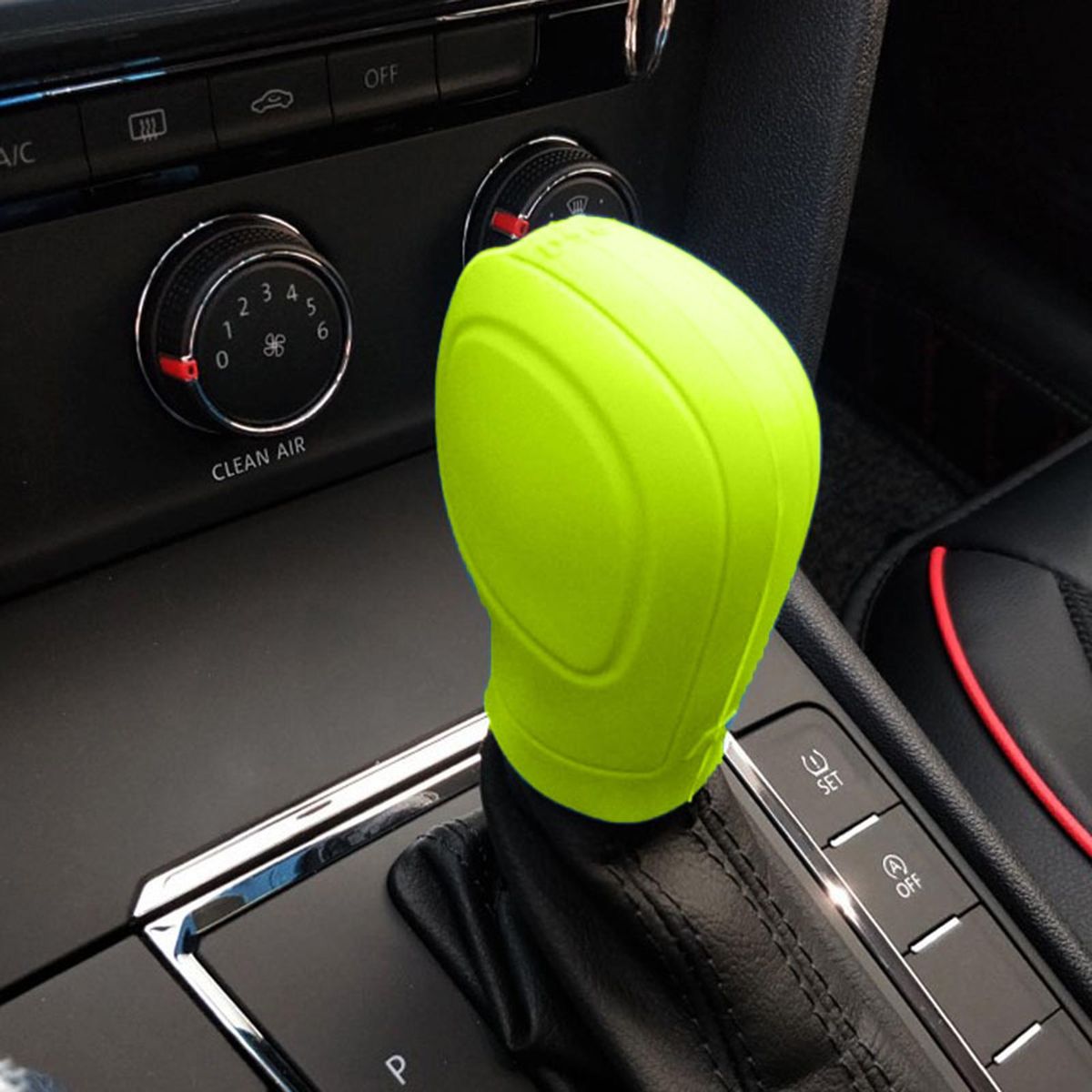 Silicone Shifter Cover Silicone Car Gear Shift Knob Cover Set for Vw Green