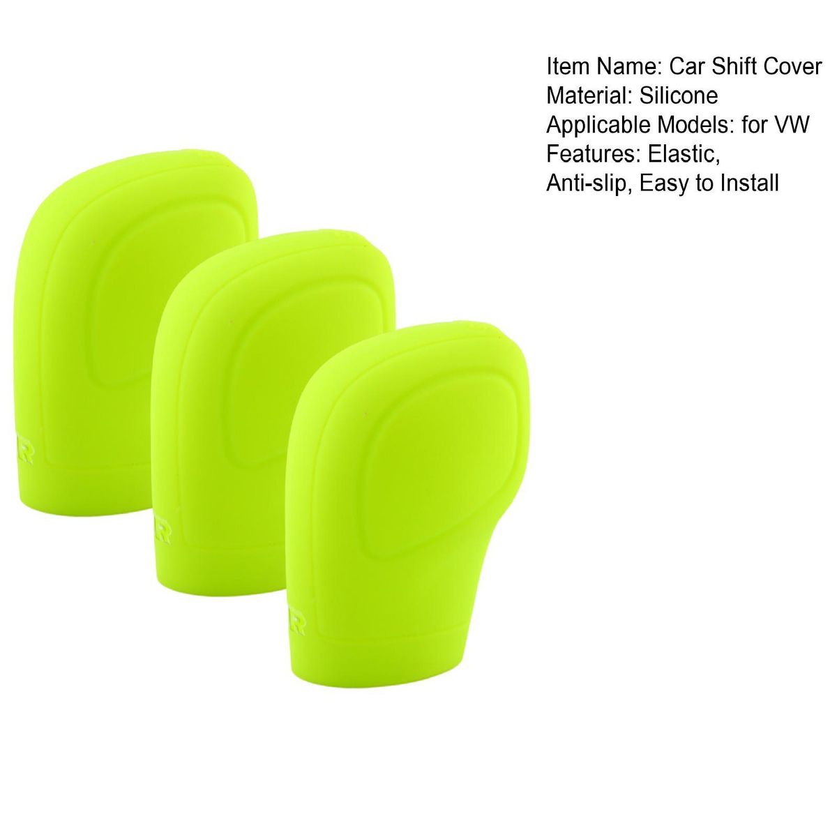 Silicone Shifter Cover Silicone Car Gear Shift Knob Cover Set for Vw Green