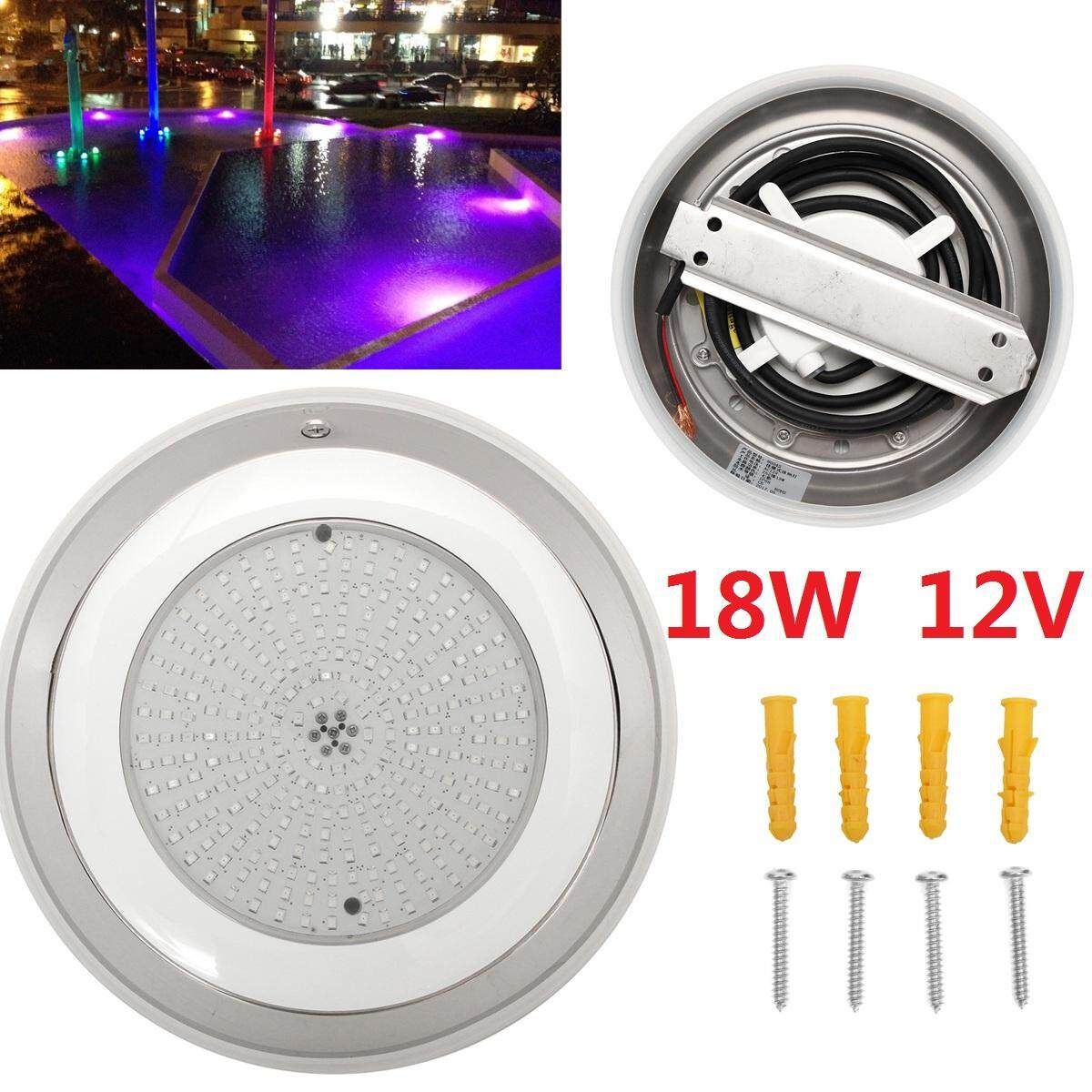 18W 230mm LED Swimming Pool Party Light Stainess 100% Resin Filled RGB AC12V