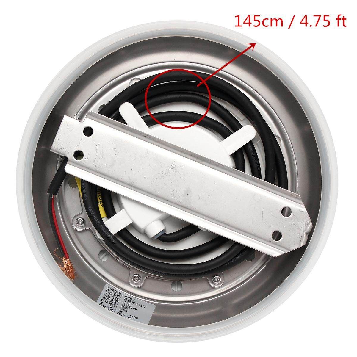 18W 230mm LED Swimming Pool Party Light Stainess 100% Resin Filled RGB AC12V