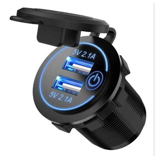 Car -  USB Charge Dual 5V/4.2 QC3.0 Contact Switch