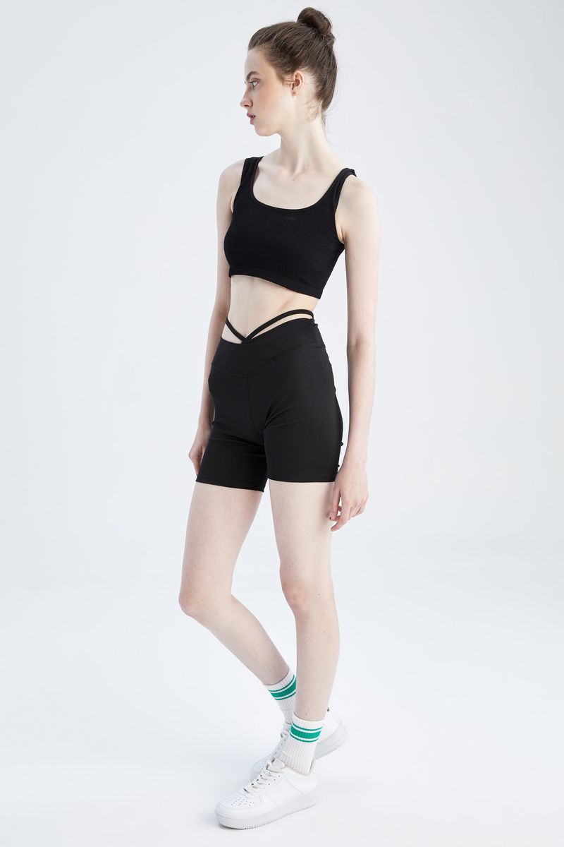 Woman Seamless Bra Fit Knitted Bra-Black