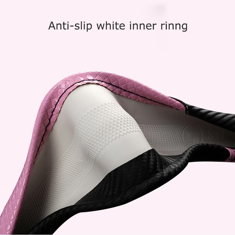 Carbon Fiber  Leather Car Steering Wheel Cover For Toyota Yaris Vios 2014 2015 2016 2017 2018 Auto Accessories