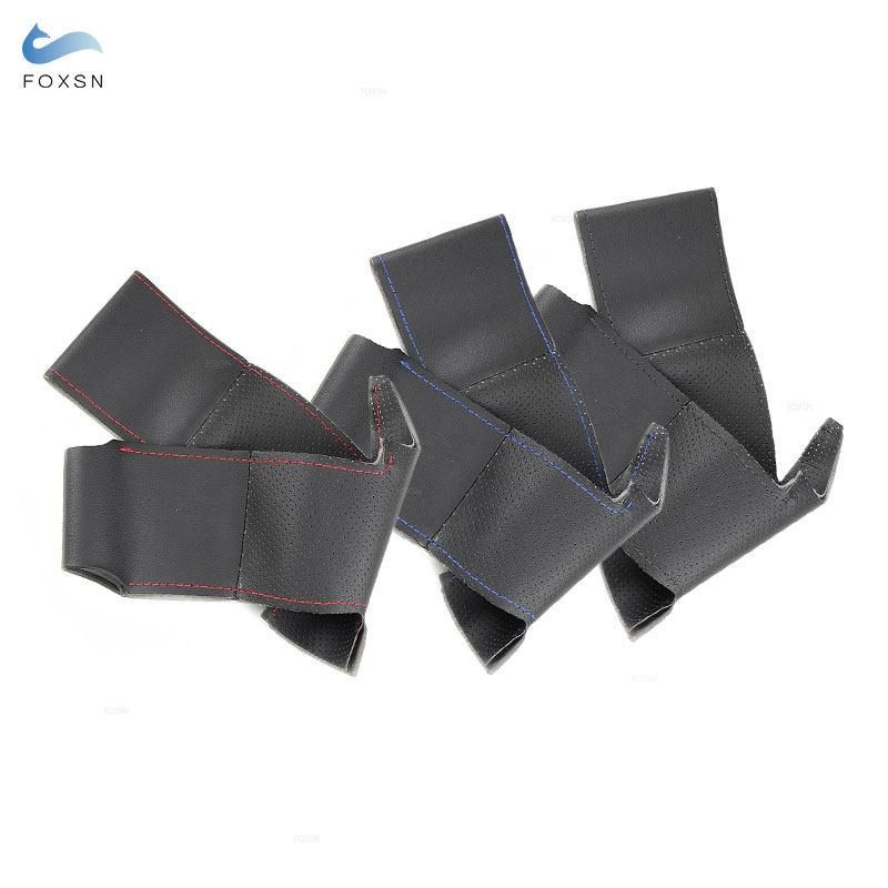 Car Braid Steering Wheel Cover For Toyota E'Z RAV4 2013 2014 Corolla iM 2017 Auris Scion iM 2016 Perforated Microfiber Leather