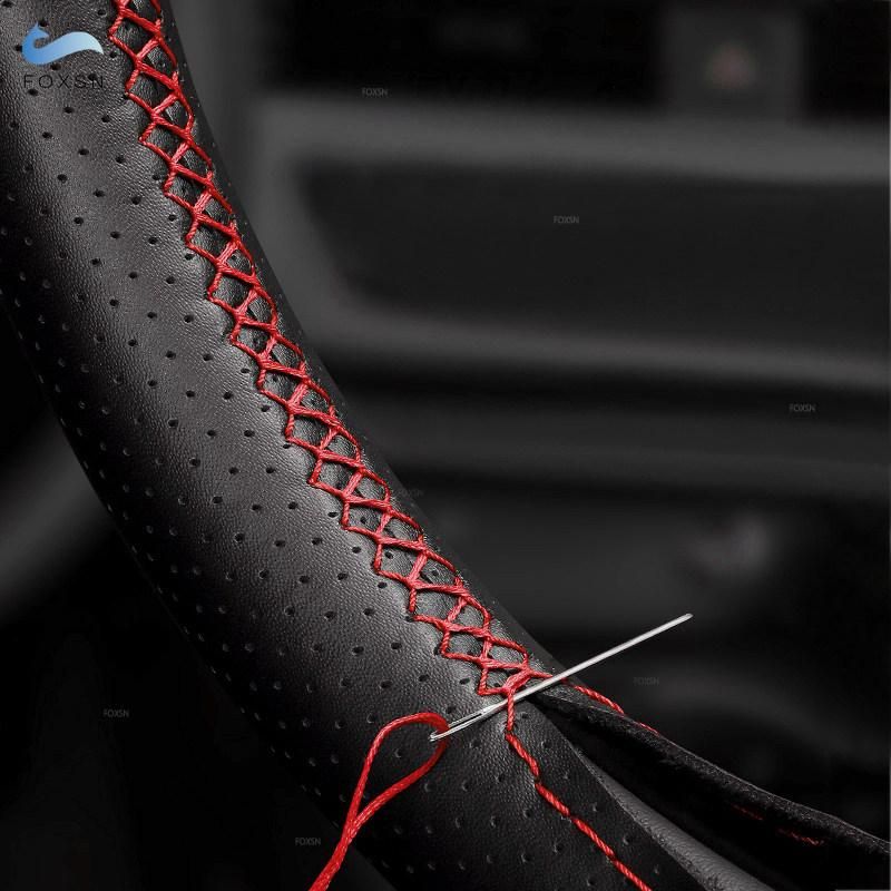 Car Braid Steering Wheel Cover For Toyota E'Z RAV4 2013 2014 Corolla iM 2017 Auris Scion iM 2016 Perforated Microfiber Leather