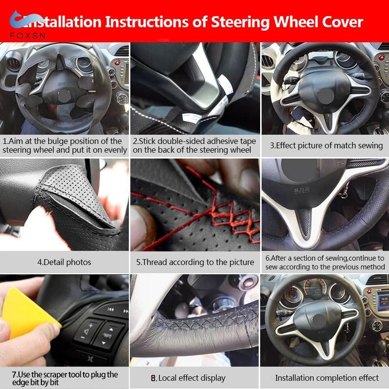 Car Braid Steering Wheel Cover For Toyota E'Z RAV4 2013 2014 Corolla iM 2017 Auris Scion iM 2016 Perforated Microfiber Leather