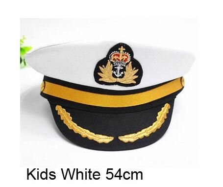 Men Women Cotton Sailor Captain Hat Uniforms Costume Party Cosplay Stage Perform Flat Navy Ary Cap-5