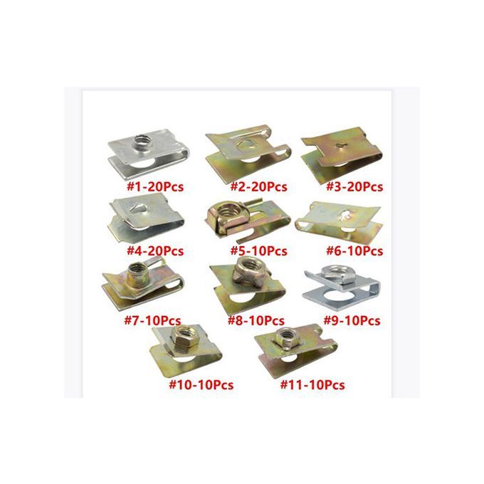 Automobile Universal Mixed Metal Clip Reed Nut Clip Nut Pad 50pcs