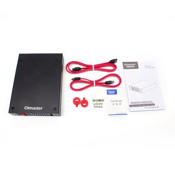 HDD Mobile Rack Dual Bays Enclosure 2.5" For 3.5" Floppy Drive